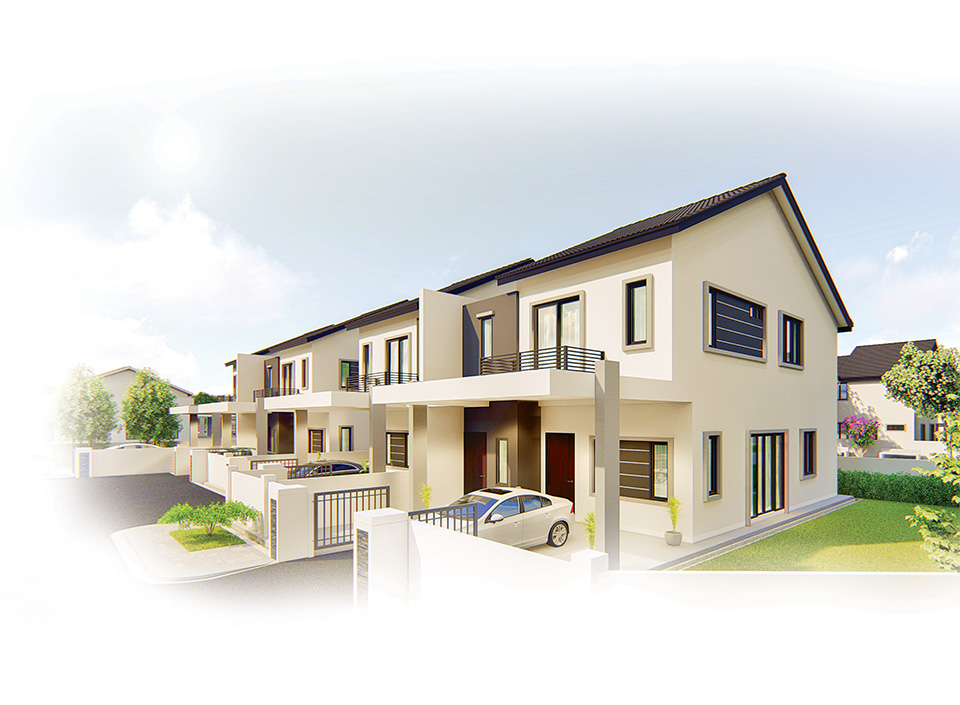 Embun double-storey semi-detached Type B render
