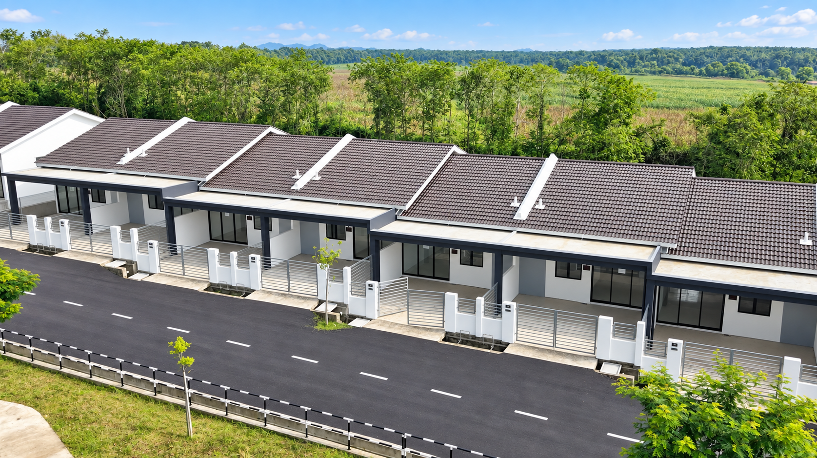 Completed houses at Rambai Greens - actual site photo